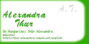 alexandra thur business card